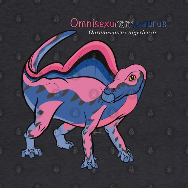 Omnisexuranosaurus - Omnisexual Pride Ouranosaurus W/Text by tygerwolfe